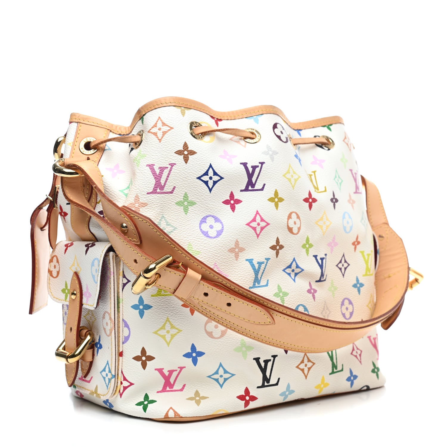 Louis Vuitton Monogram Multicolor Petit Noe White 2 of 4