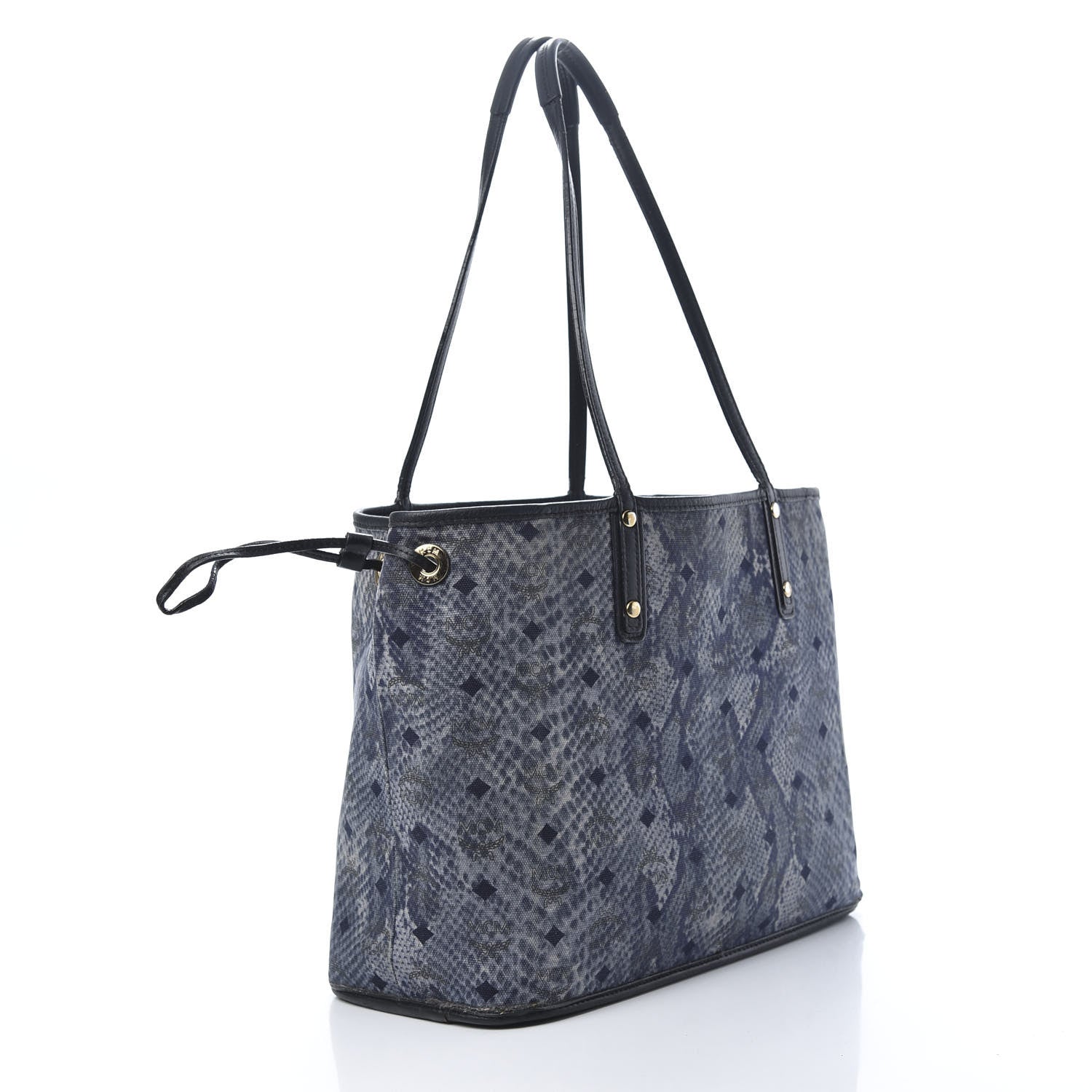 MCM Visetos Medium Reversible Shopper Tote Black 5 of 23