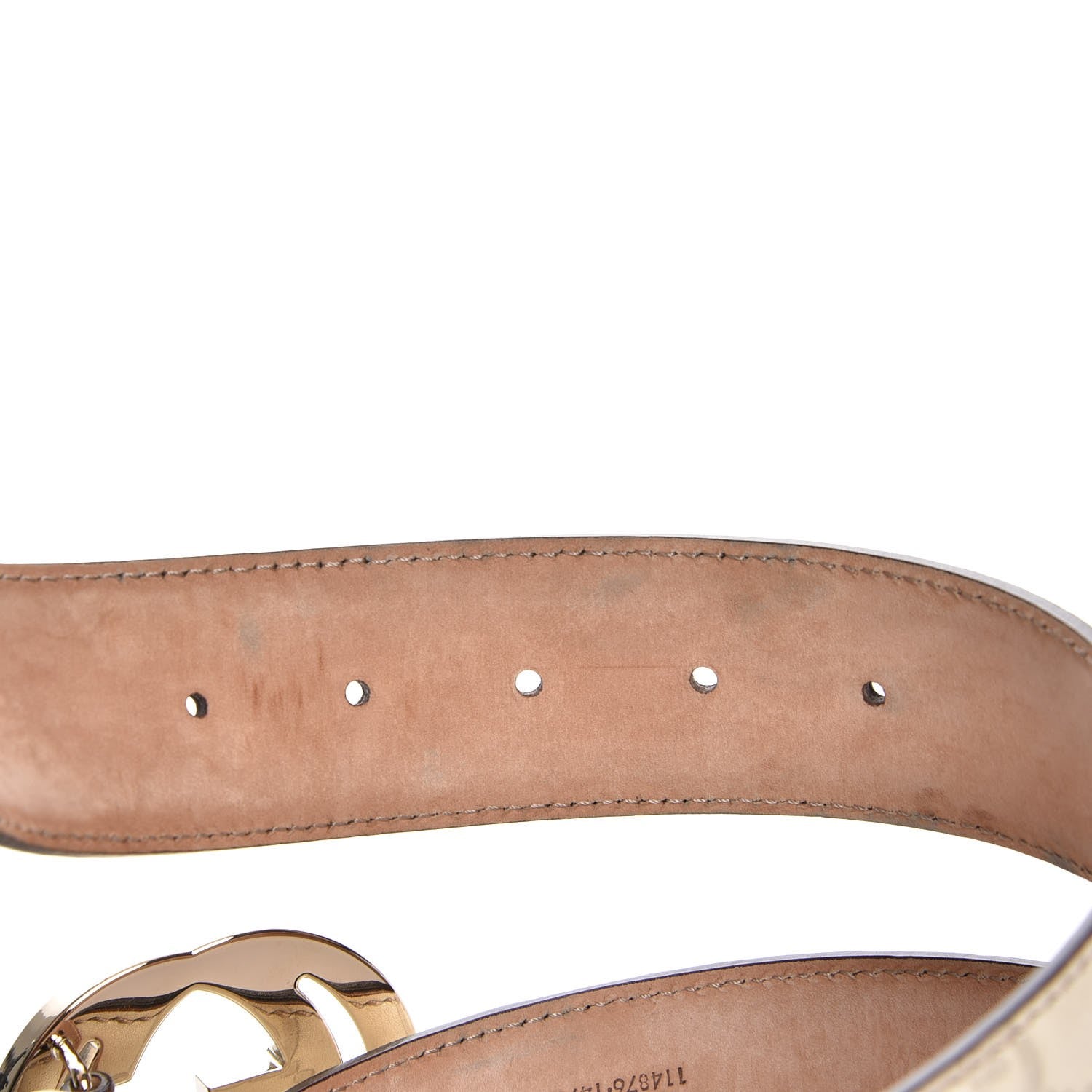 Gucci Guccissima Interlocking G Belt 90 36 Off White 4 of 6