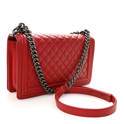 Chanel Calfskin Quilted New Medium Boy Flap Red 3 of 11