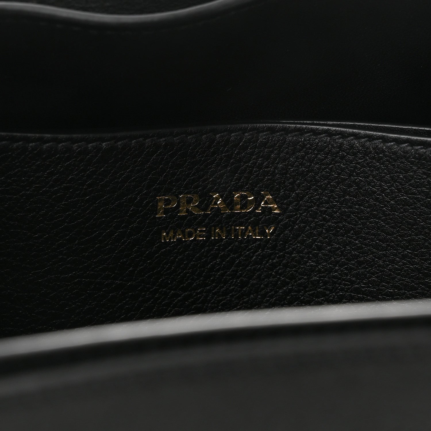 Prada Soft Grain Calfskin Medium Double Belt Tote Black 7 of 9