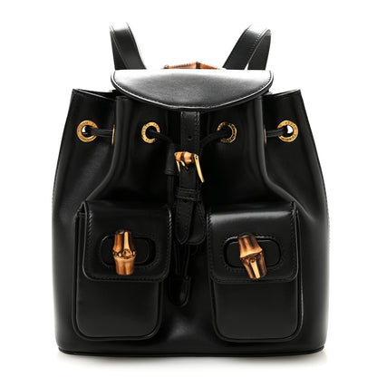 Gucci Calfskin Bamboo Backpack Black 1 of 10