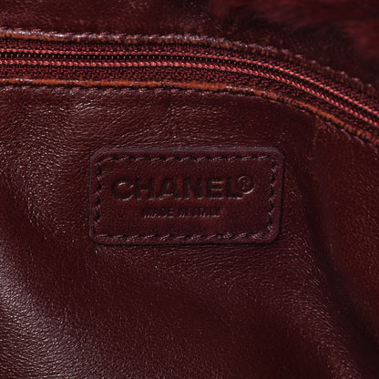 Chanel Rabbit Fur Shoulder Bag Burgundy 6 of 15