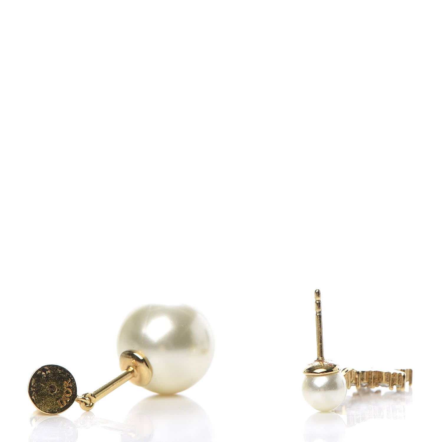 Christian Dior Pearl Crystal My ABCDior Tribales Etoile Earring Gold 3 of 5