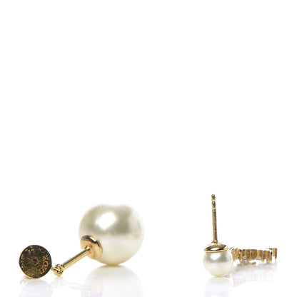 Christian Dior Pearl Crystal My ABCDior Tribales Etoile Earring Gold 3 of 5