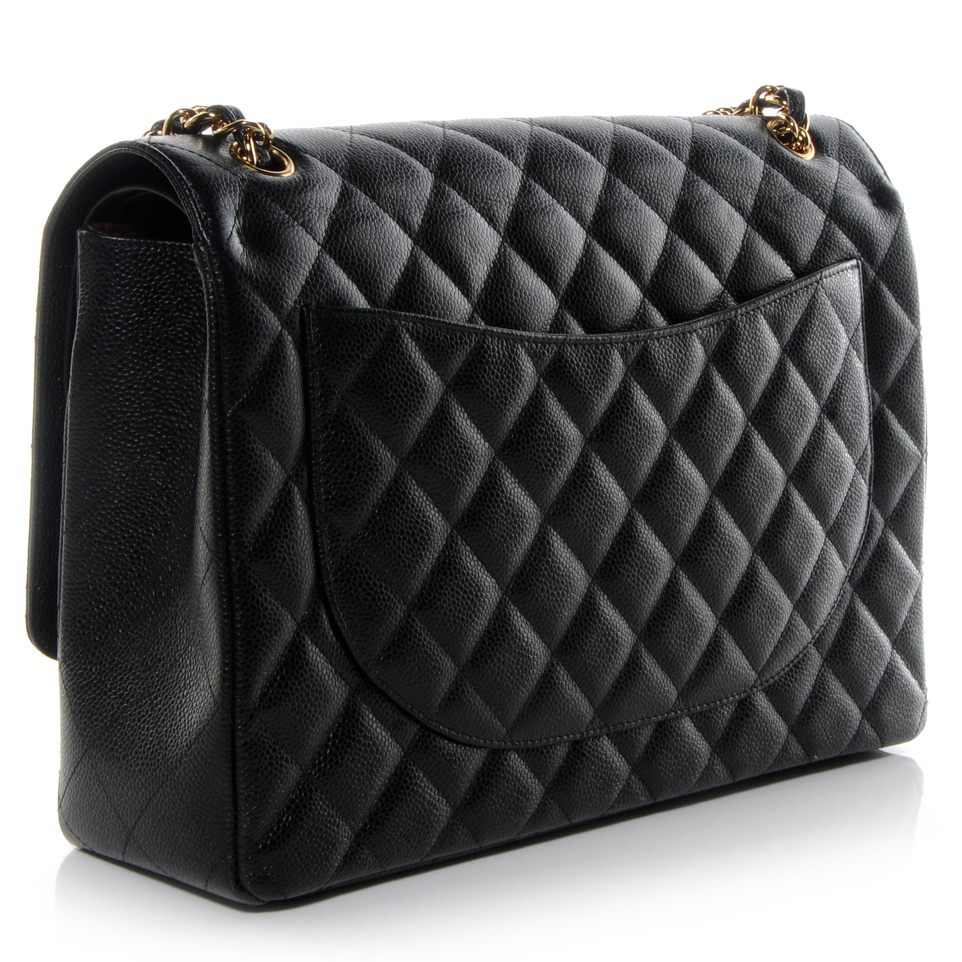 Chanel Caviar Quilted Maxi Double Flap Black 3 of 9