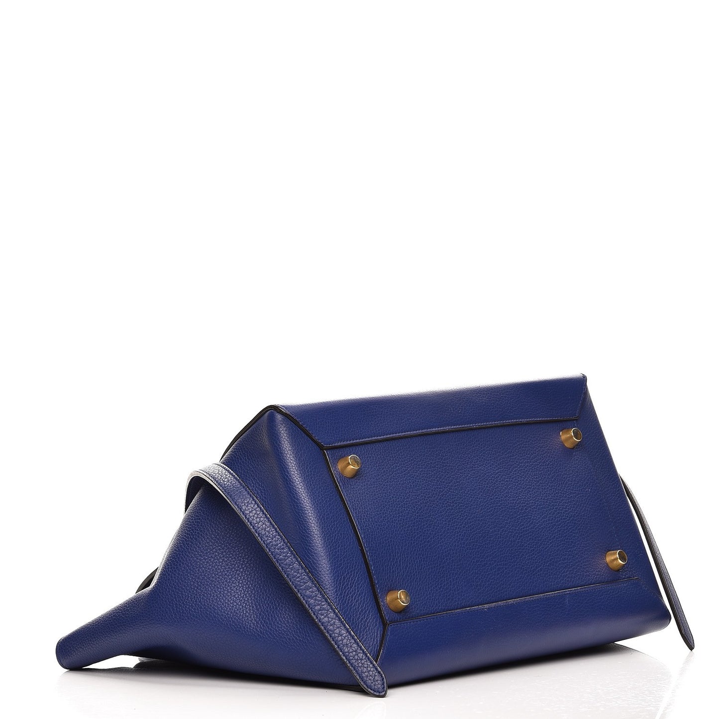 Drummed Calfskin Small Belt Bag Indigo