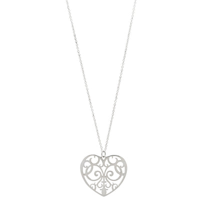 Tiffany Sterling Silver Enchant Heart Pendant Necklace 1 of 4