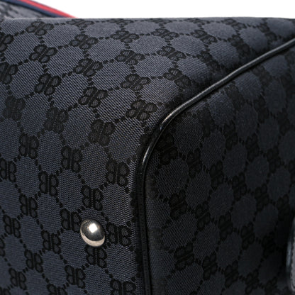 Gucci X BALENCIAGA BB Monogram Web Graffiti Medium Ophidia Carry-On Duffle Bag Black 11 of 11