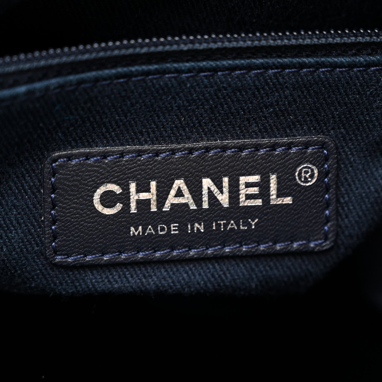 Chanel Denim Medium Deauville Tote Dark Blue 6 of 12