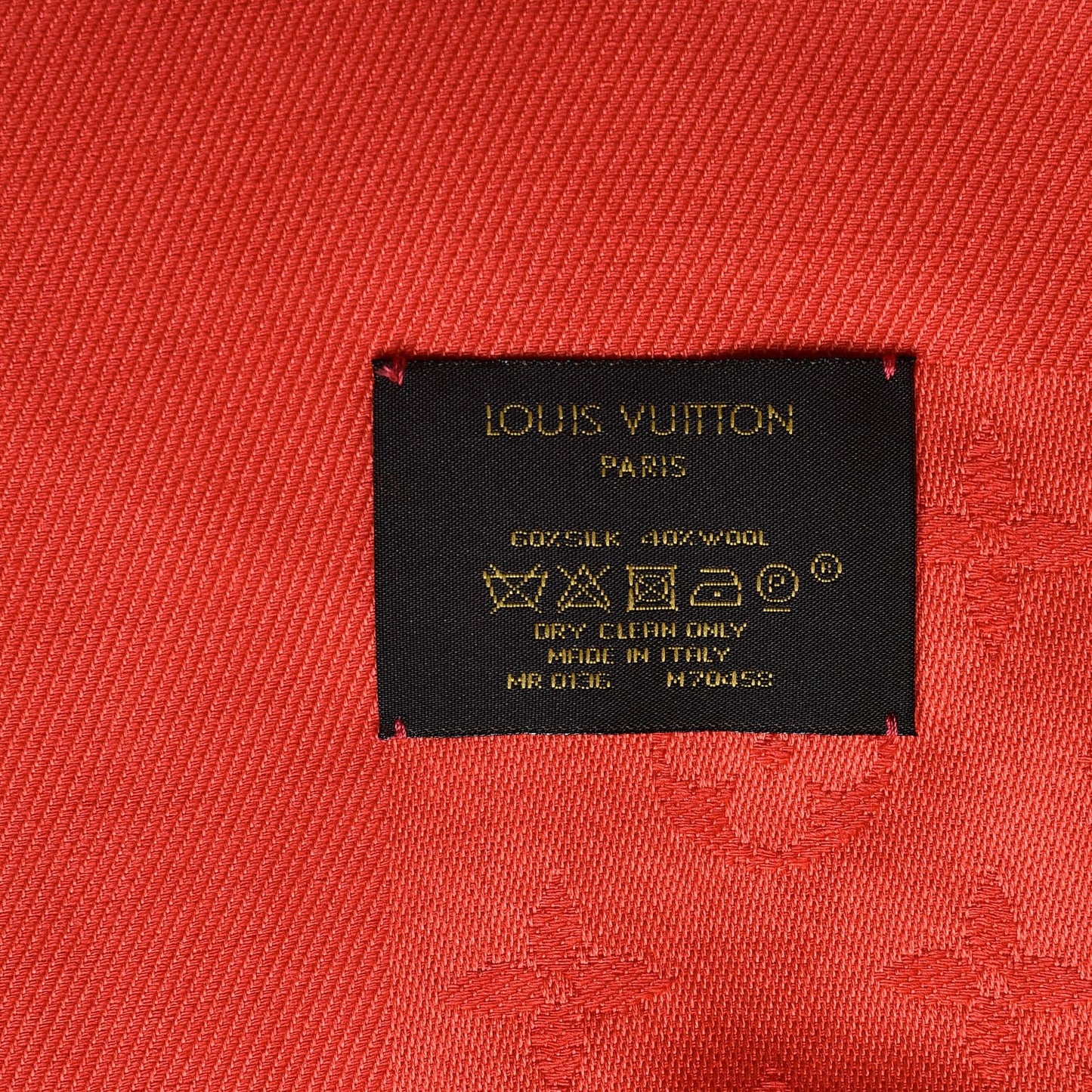 Silk Wool Monogram Shawl Pomme D'Amour