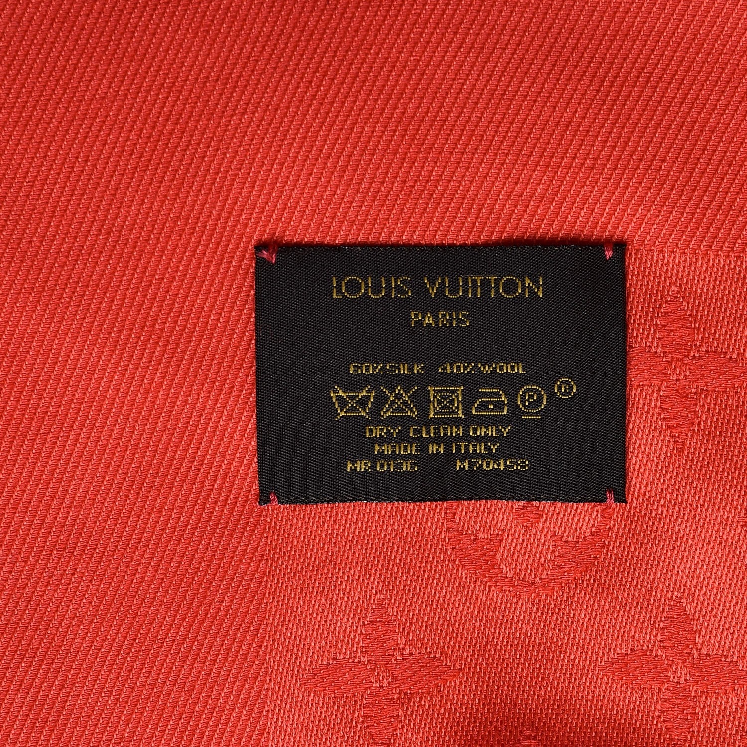 Louis Vuitton Silk Wool Monogram Shawl Pomme D'Amour 5 of 5