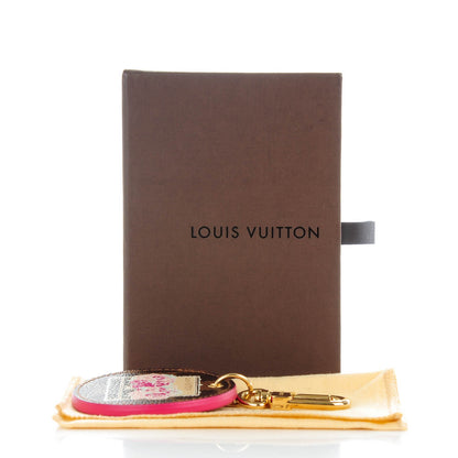 Louis Vuitton Damier Ebene Illustre Posies Bag Charm 5 of 5