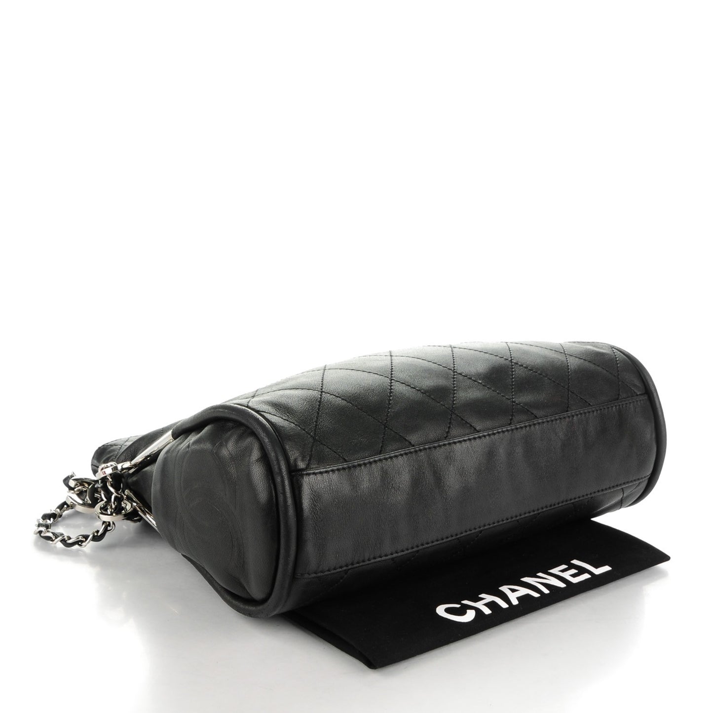 Lambskin Stitched Medium Ultimate Soft Tote Black