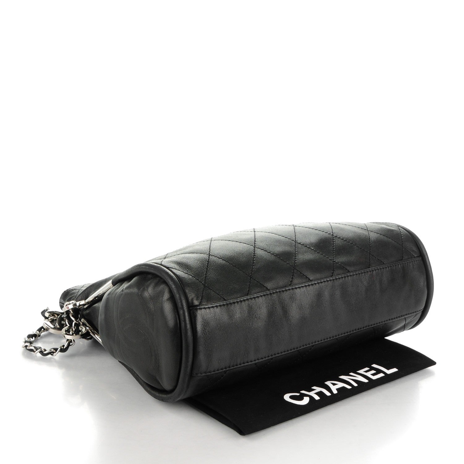 Chanel Lambskin Stitched Medium Ultimate Soft Tote Black 4 of 9