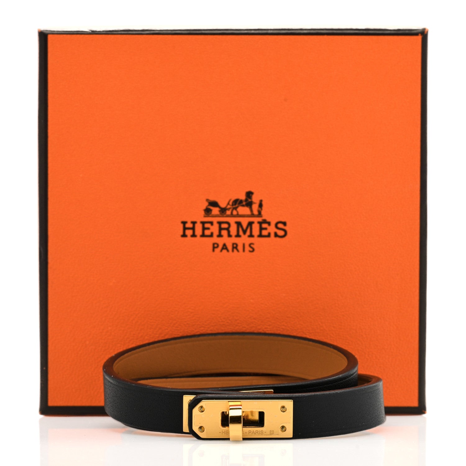 Hermes Swift Kelly Double Tour Bracelet T2 Black 5 of 5