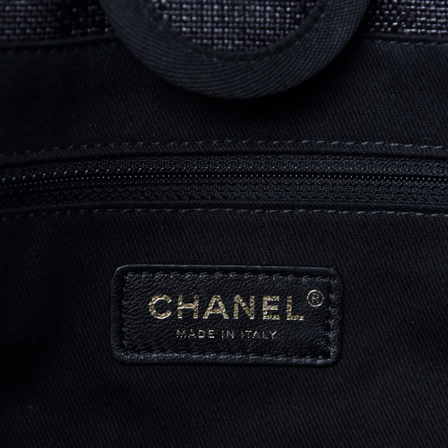 Chanel Mixed Fibers Striped Small Deauville Tote Black 8 of 10