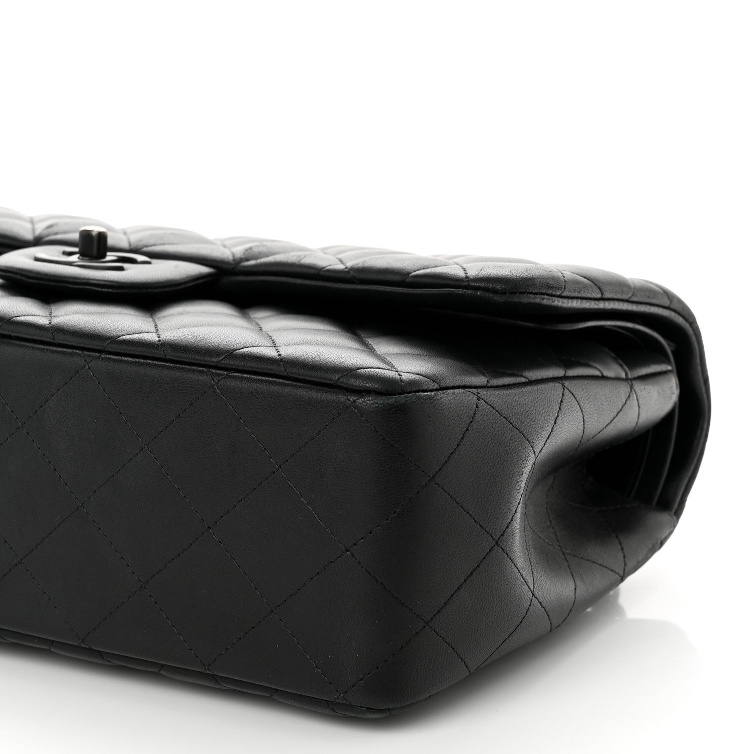 Chanel Lambskin Quilted Jumbo Double Flap So Black 10 of 10