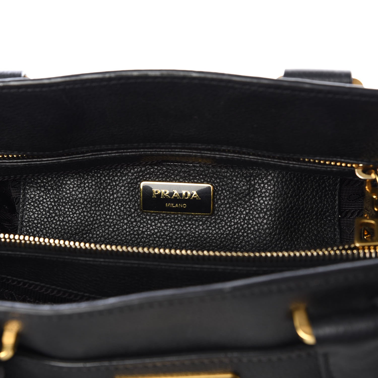 Prada Vitello Daino Shoulder Bag Black 9 of 10