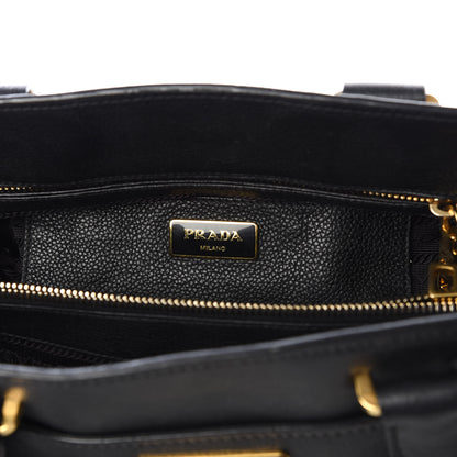 Prada Vitello Daino Shoulder Bag Black 9 of 10
