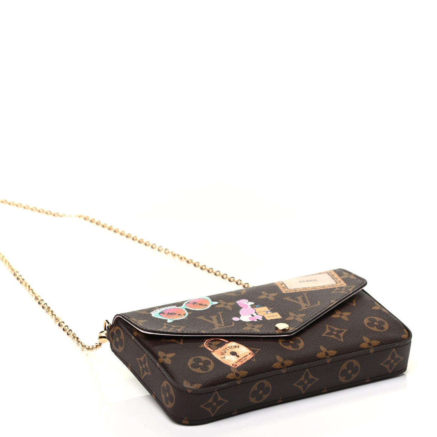 Monogram My LV World Tour Pochette Felicie Chain Wallet Rose Ballerine