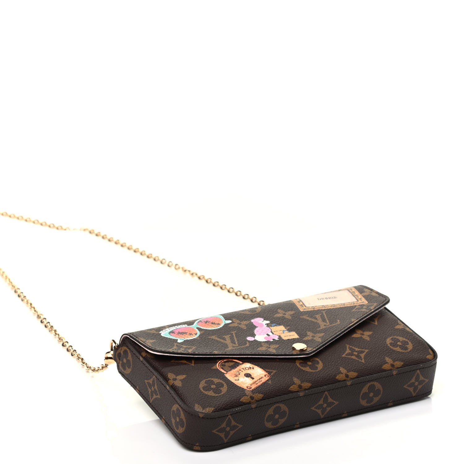 Louis Vuitton Monogram My LV World Tour Pochette Felicie Chain Wallet Rose Ballerine 5 of 10