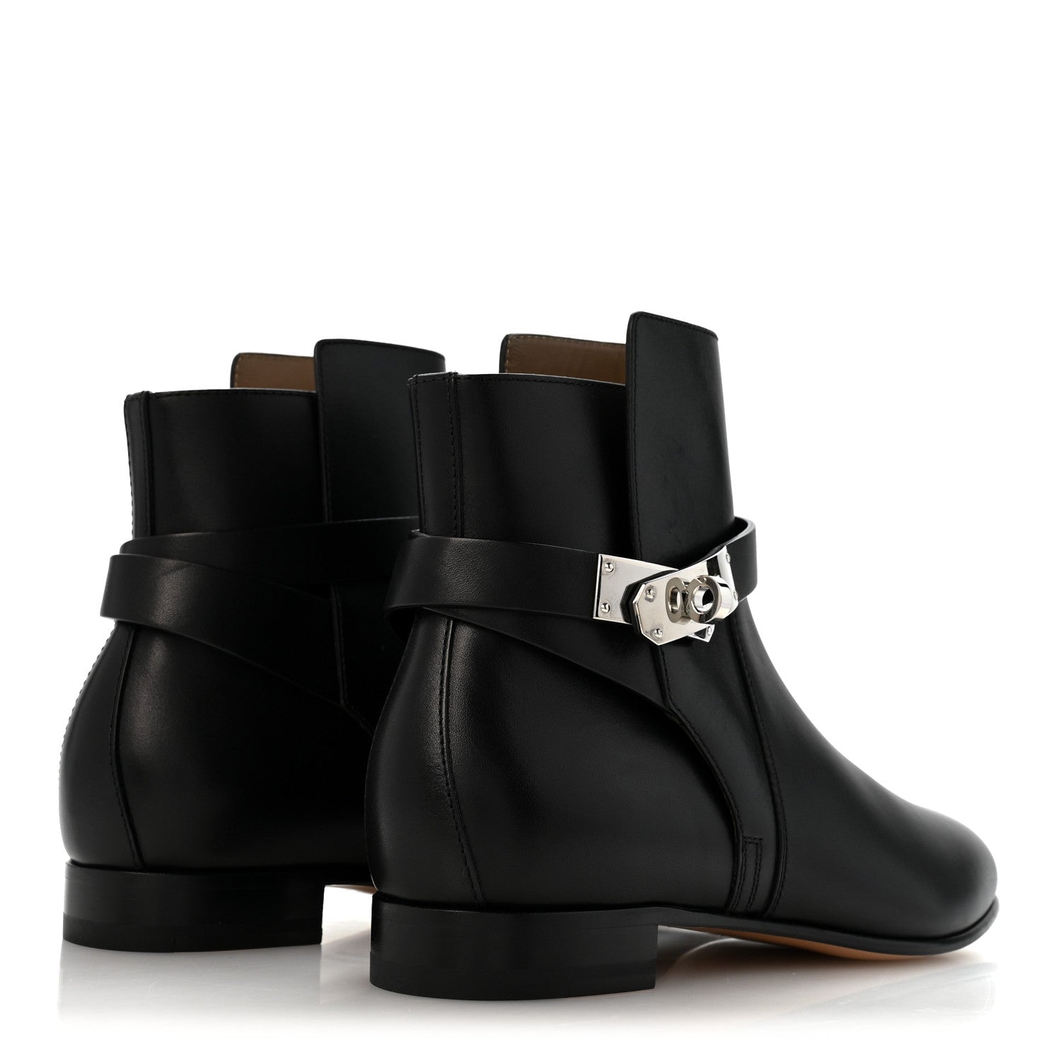 Hermes Calfskin Neo Low Boots 37 Black 5 of 10