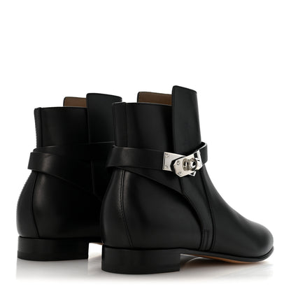 Hermes Calfskin Neo Low Boots 37 Black 5 of 10