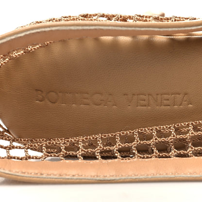 Bottega Veneta Mesh Nappa Chunky Chain Sandals 37 Beige Pony 7 of 7