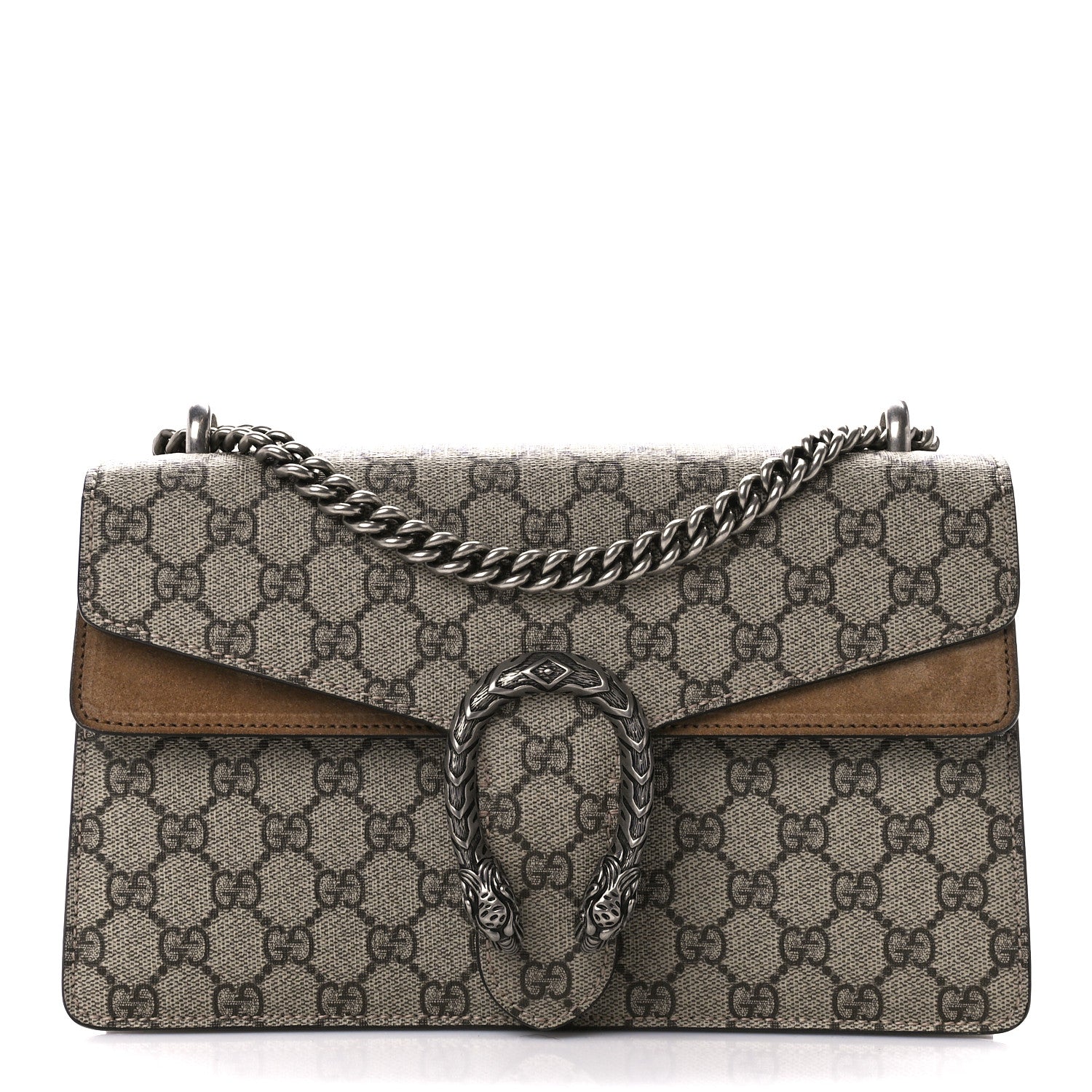 Gucci GG Supreme Monogram Small Dionysus Shoulder Bag Taupe 1 of 12
