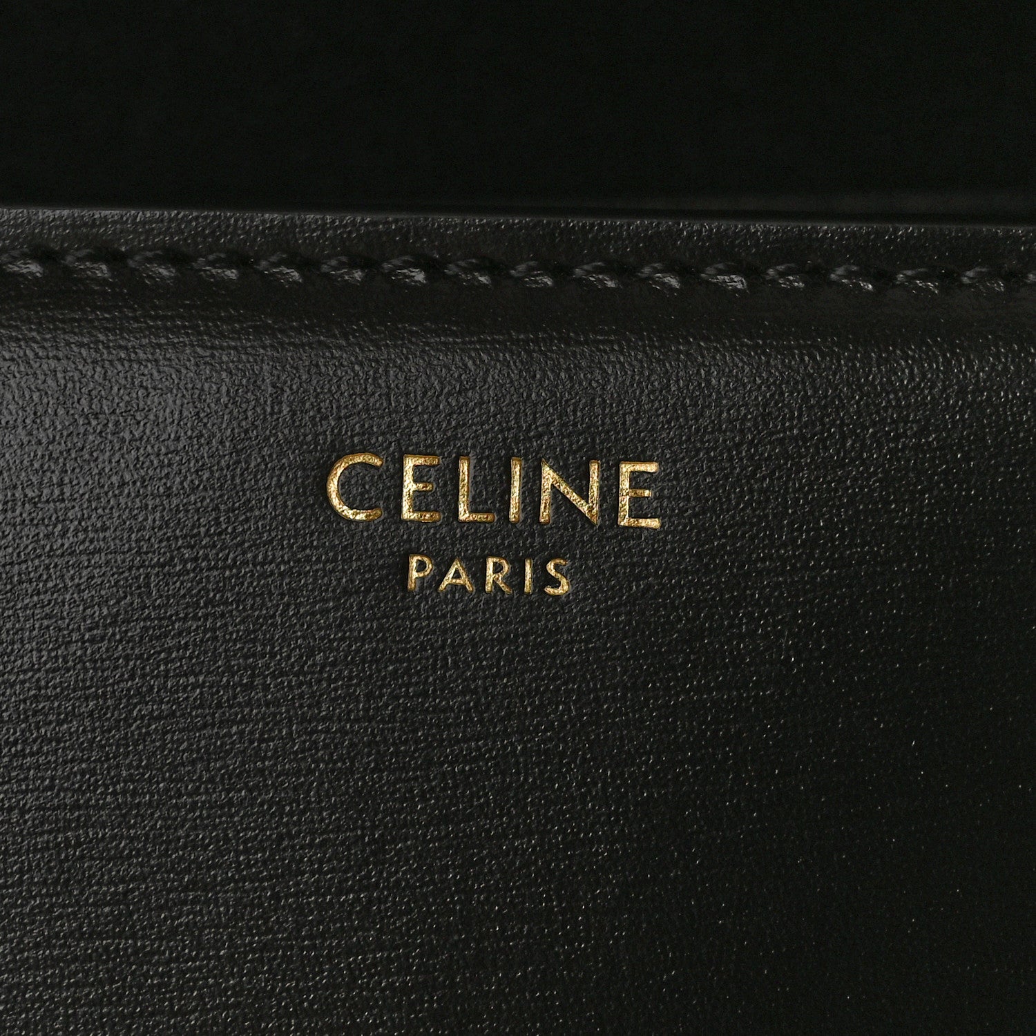 Celine Shiny Calfskin Medium Triomphe Black 6 of 9