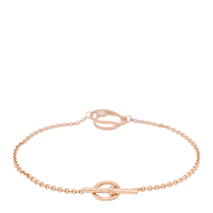 Hermes 18K Rose Gold Diamond TPM Vertige Coeur Bracelet ST 2 of 4
