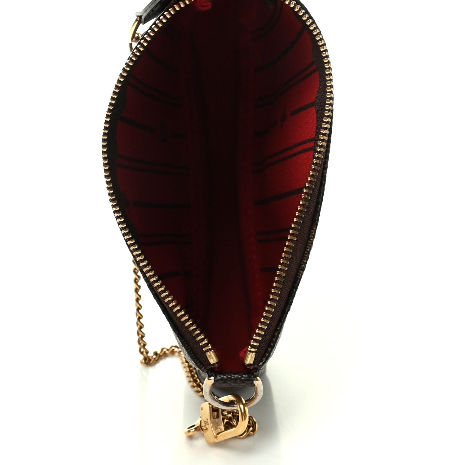 Louis Vuitton Damier Ebene Complice Trunks and Bags Mini Pochette Accessories Red 7 of 9