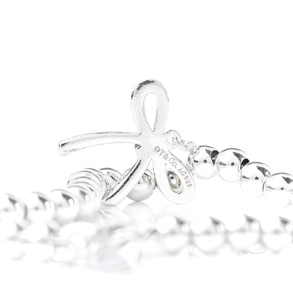 Tiffany Sterling Silver 4mm Bow Bead Bracelet 4 of 4