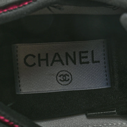 Chanel Velvet Calfskin Mixed Fibers CC Sneakers 41 Dark Pink Green 7 of 8