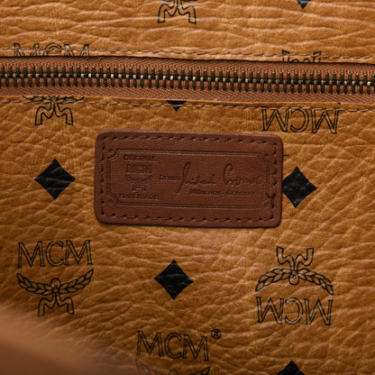 MCM Visetos Shopper Tote Cognac 8 of 10