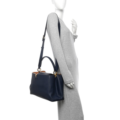 Louis Vuitton Taurillon Capucines MM Indigo 2 of 10