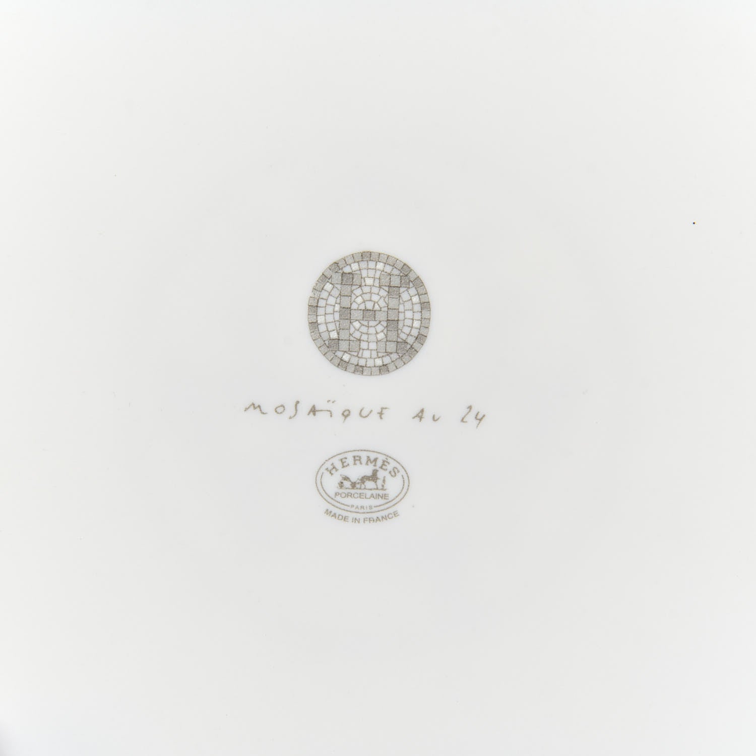 Hermes Porcelain Mosaique Au 24 Sushi Plate Platine 4 of 6