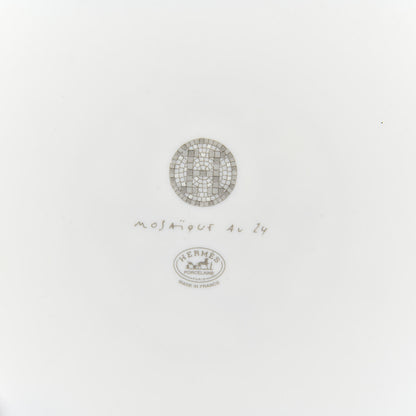 Hermes Porcelain Mosaique Au 24 Sushi Plate Platine 4 of 6