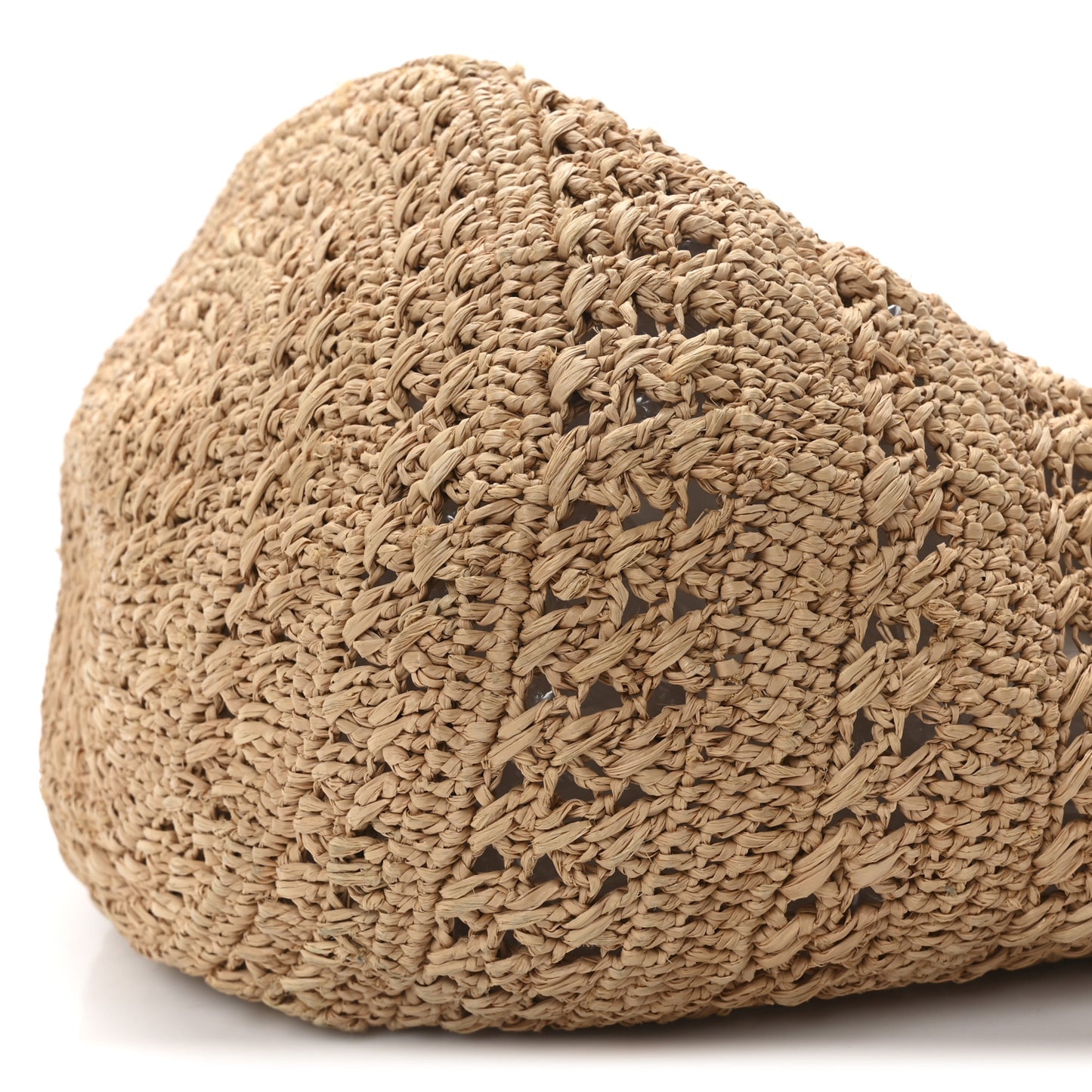 Raffia Calfskin Medium Panier Tote Naturel