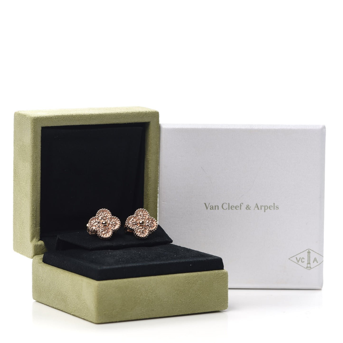 18K Rose Gold Vintage Alhambra Earrings