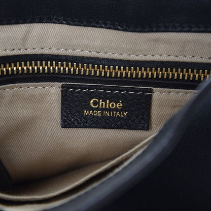 Chloe Suede Calfskin Medium Faye Backpack Black 6 of 8