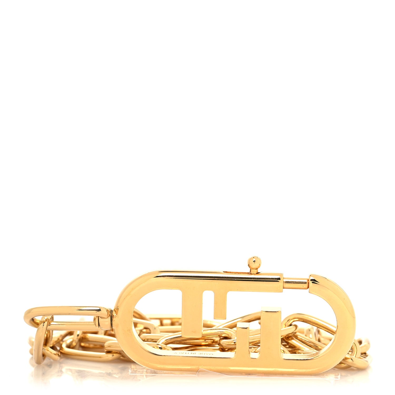 Fendi Metal O'Lock Strap You Gold 1 of 4