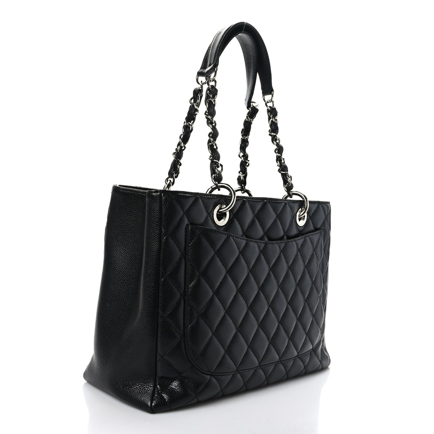 Caviar Quilted Grand Shopping Tote GST Black