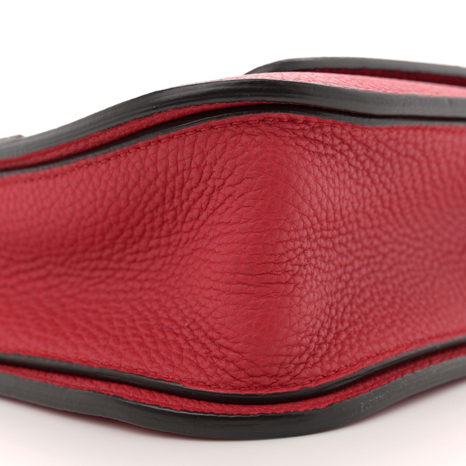 Gucci Grained Calfskin Large Bright Bit Flap Bag Red 10 of 13