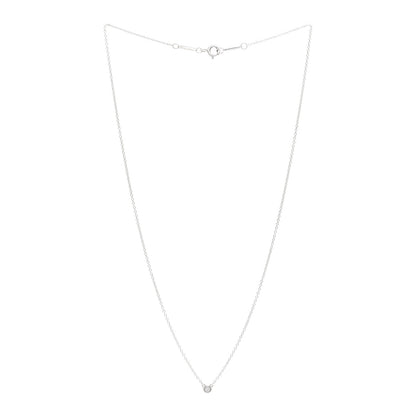 Tiffany Sterling Silver Diamond .03ct Elsa Peretti Diamonds by the Yard Pendant Necklace 3 of 4