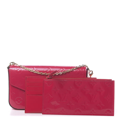 Louis Vuitton Vernis Felicie Pochette Chain Wallet Rose Indien 3 of 11