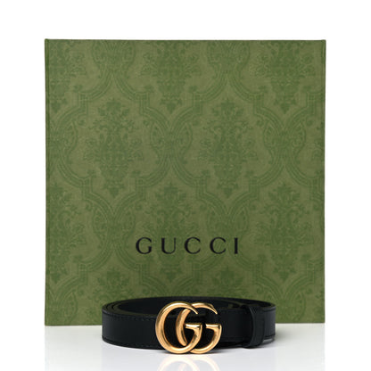 Gucci Calfskin Double G 20mm Belt 80 32 Black 8 of 8