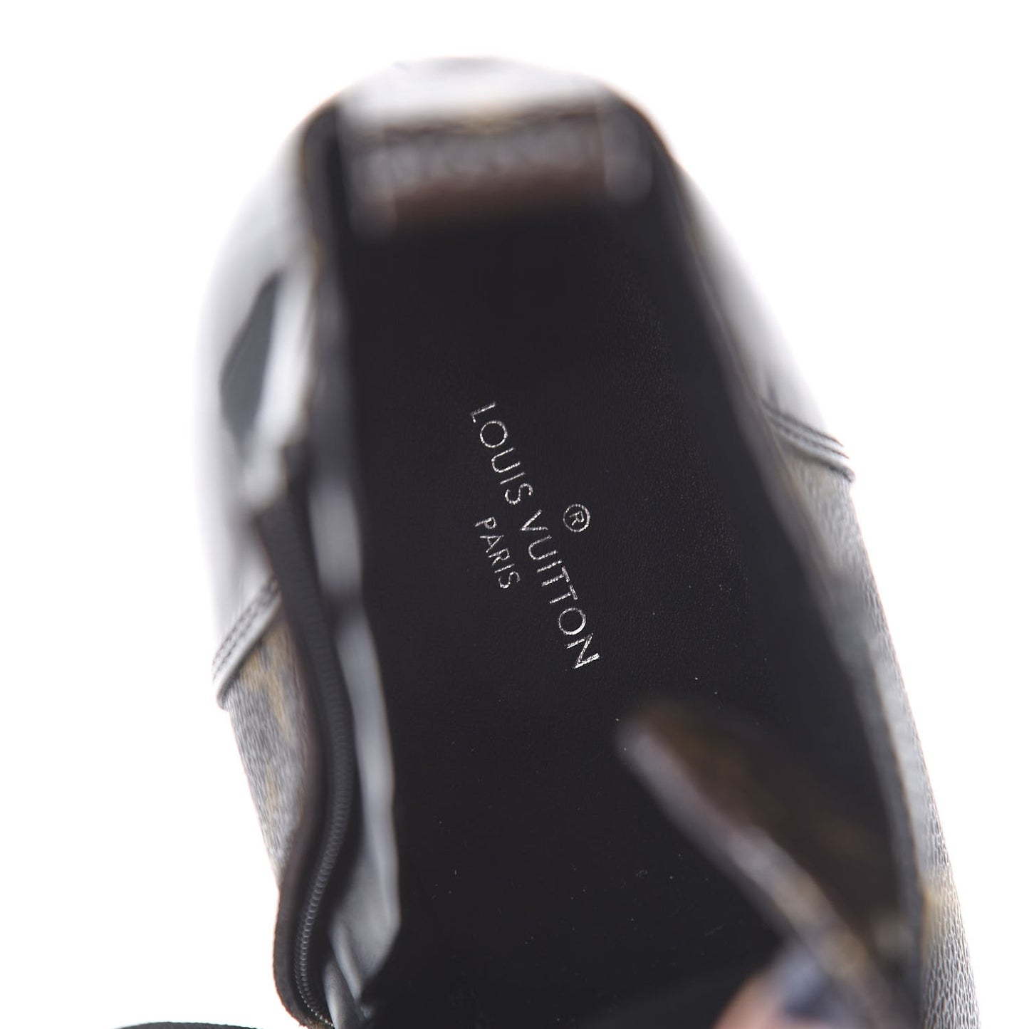 Patent Calfskin Monogram Star Trail Ankle Boots 41 Black