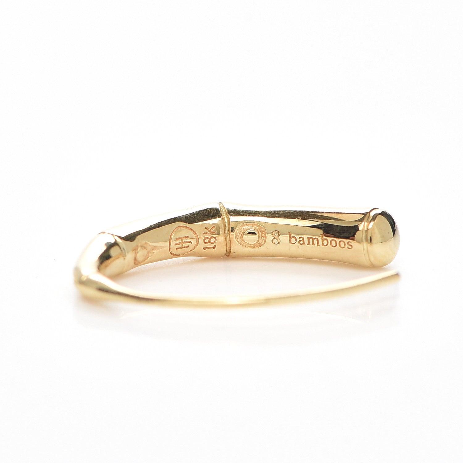 John Hardy 18K Yellow Gold Small Bamboo Hoop Earrings 4 of 4